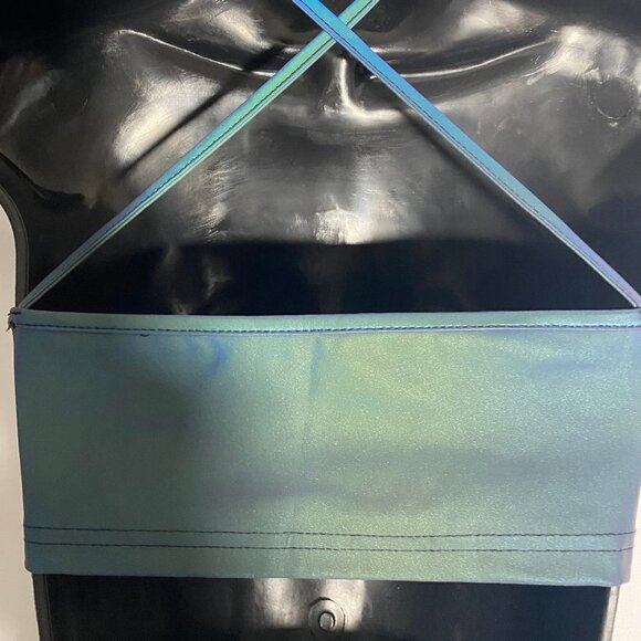 Iridescent Green & Blue Bikini Top & Green Bottom - Picture 5 of 12